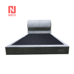 (Ready Stock) AMANDA Pet-Friendly Fabric Divan Queen Bed Frame - RKE002 Graphite