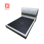 (Ready Stock) AMANDA Pet-Friendly Fabric Divan Queen Bed Frame - RKE002 Graphite - Image 2